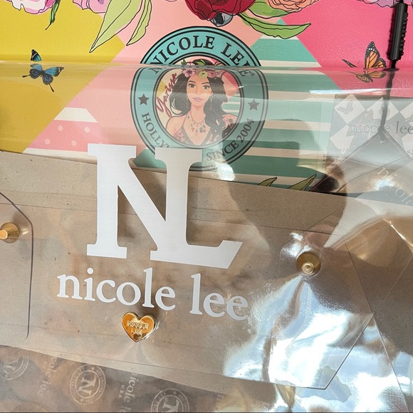 NWT Nicole Lee Makeup bag, wristlet wallet, purse, cosmetics multicolored bag - Picture 5 of 12